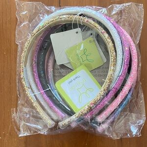 Glittery Kids Hair Headbands Set of 6. NWT